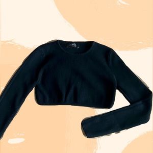 Black Cropped Sweater - size M